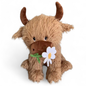 Giant-Highland cow with mouth flower
