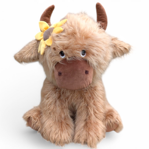 Giant Highland cow with hair flower